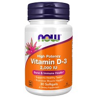 NOW Vitamin D-3 2000 IU 30 kaps.